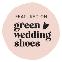 the words, featured on green wedding shoes